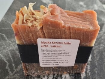 Alpaka Keratin Seife Zirbe- Cajeput