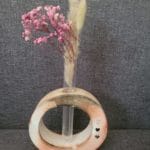 Vase Rosa / Schwarz/ Weis