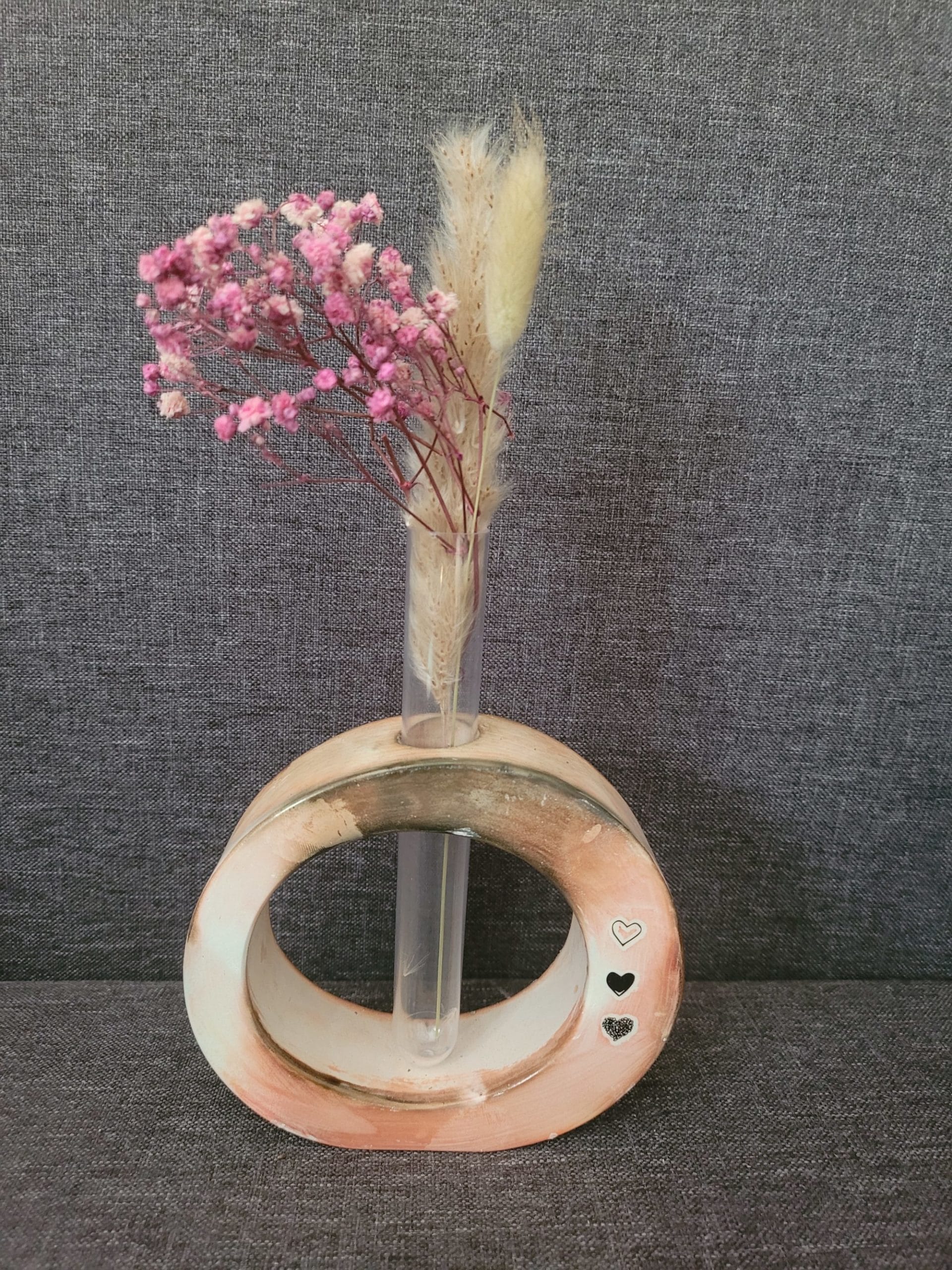 20240624_154654 Vase Rosa / Schwarz/ Weis
