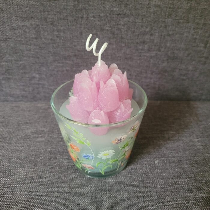 Blumenkerze im Glas – Bild 2