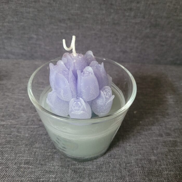 Blumenkerze im Glas – Bild 1